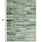 HomeRoots 2' x 8' Blue Ivory Abstract Striped Runner Rug