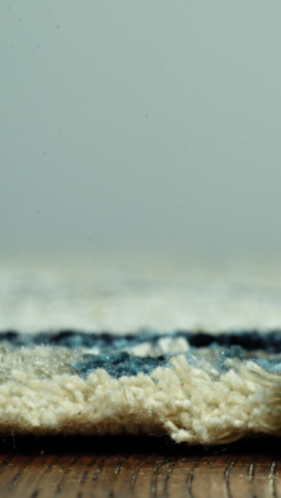 HomeRoots 2' x 8' Blue Ivory Abstract Striped Runner Rug