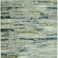 HomeRoots 2' x 8' Blue Ivory Abstract Striped Runner Rug