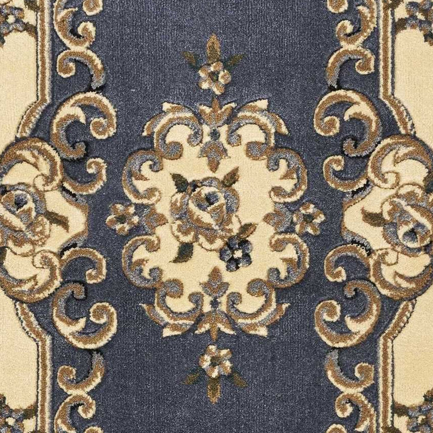 HomeRoots 2' x 8' Blue Medallion Runner Rug