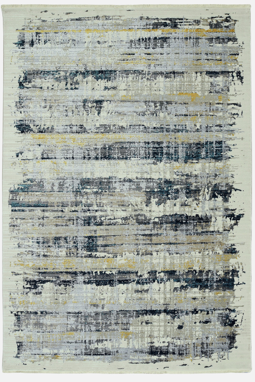 HomeRoots 2' x 8' Blue White Distressed Traditional Runner Rug