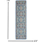 HomeRoots 2’ x 8’ Blue White Multi Medallion Runner Rug