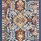 HomeRoots 2' x 8' Blue and Gold Intricate Runner Rug
