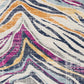 HomeRoots 2' x 8' Blue and Gold Zebra Pattern Runner Rug