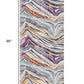 HomeRoots 2' x 8' Blue and Gold Zebra Pattern Runner Rug