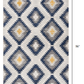 HomeRoots 2' x 8' Blue and Gray Kilim Pattern Runner Rug