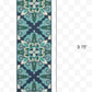 HomeRoots 2’ x 8’ Blue and Green Floral Indoor Outdoor Runner Rug