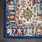 HomeRoots 2’ x 8’ Blue and Ivory Medallion Runner Rug