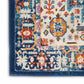 HomeRoots 2’ x 8’ Blue and Ivory Medallion Runner Rug