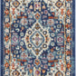 HomeRoots 2’ x 8’ Blue and Ivory Medallion Runner Rug