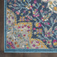HomeRoots 2' x 8' Blue and Pink Medallion Runner Rug