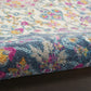 HomeRoots 2' x 8' Blue and Pink Medallion Runner Rug