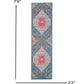 HomeRoots 2' x 8' Blue and Pink Medallion Runner Rug
