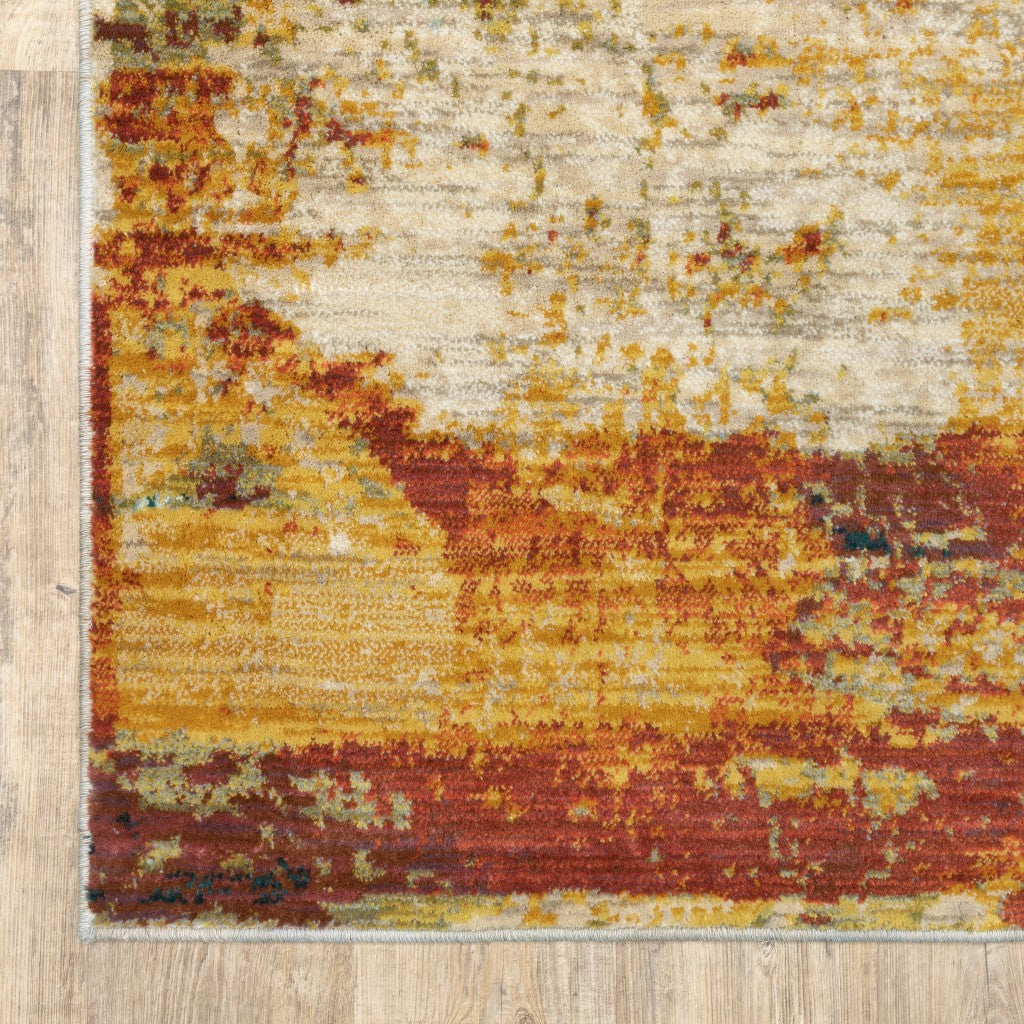 HomeRoots 2' x 8' Blue and Red Distressed Runner Rug