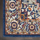 HomeRoots 2' x 8' Blue and Ruby Medallion Runner Rug