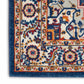 HomeRoots 2' x 8' Blue and Ruby Medallion Runner Rug