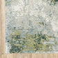 HomeRoots 2' x 8' Blue and Sage Distressed Waves Indoor Runner Rug