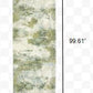 HomeRoots 2' x 8' Blue and Sage Distressed Waves Indoor Runner Rug