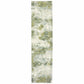 HomeRoots 2' x 8' Blue and Sage Distressed Waves Indoor Runner Rug