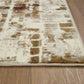 HomeRoots 2' x 8' Brown Beige Abstract Tiles Distressed Runner Rug