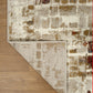 HomeRoots 2' x 8' Brown Beige Abstract Tiles Distressed Runner Rug