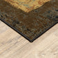 HomeRoots 2’ x 8’ Brown and Black Abstract Geometric Runner Rug