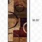 HomeRoots 2’ x 8’ Brown and Black Abstract Geometric Runner Rug