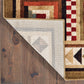 HomeRoots 2' x 8' Brown and Red Ikat Patchwork Runner Rug