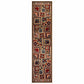 HomeRoots 2' x 8' Brown and Red Ikat Patchwork Runner Rug