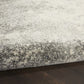 HomeRoots 2' x 8' Charcoal and Ivory Abstract Runner Rug