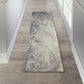 HomeRoots 2' x 8' Charcoal and Ivory Abstract Runner Rug