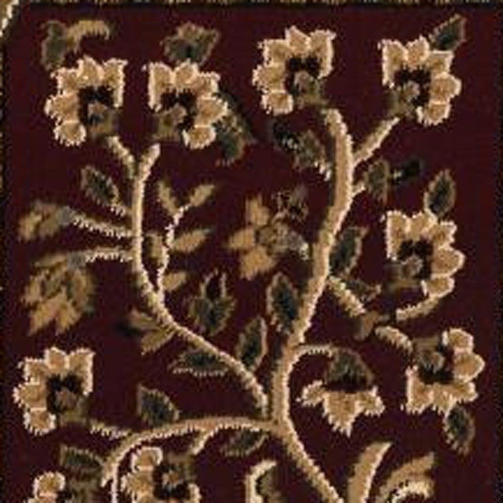 HomeRoots 2' x 8' Cream Traditional Decorative Runner Rug