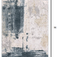 HomeRoots 2' x 8' Cream and Blue Abstract Patches Runner Rug