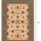 HomeRoots 2' x 8' Cream and Blue Traditional Runner Rug