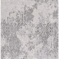 HomeRoots 2' x 8' Cream and Gray Faded Filigree Runner Rug