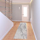 HomeRoots 2' x 8' Cream and Gray Faded Filigree Runner Rug