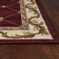 HomeRoots 2' x 8' Fleur de Lis Runner Rug in Red Finish