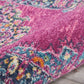 HomeRoots 2' x 8' Fuchsia and Blue Distressed Runner Rug