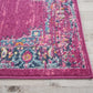 HomeRoots 2' x 8' Fuchsia and Blue Distressed Runner Rug