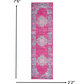 HomeRoots 2' x 8' Fuchsia and Blue Distressed Runner Rug