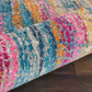 HomeRoots 2' x 8' Gray Colorful Abstract Stripes Runner Rug