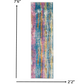 HomeRoots 2' x 8' Gray Colorful Abstract Stripes Runner Rug