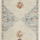 HomeRoots 2' x 8' Gray Distressed Medallion Runner Rug