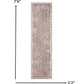 HomeRoots 2' x 8' Gray Distressed Ornamental Runner Rug