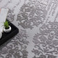 HomeRoots 2' x 8' Gray Dripping Damask Runner Rug