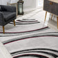 HomeRoots 2' x 8' Gray Modern Geometric Runner Rug
