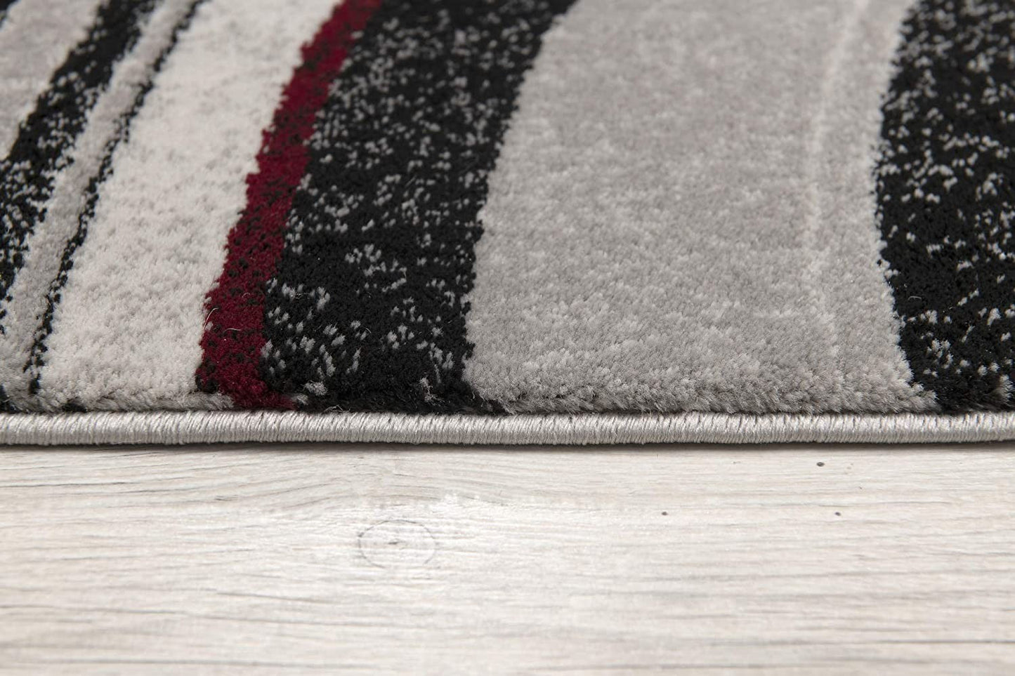 HomeRoots 2' x 8' Gray Modern Geometric Runner Rug