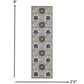 HomeRoots 2' x 8' Gray and Blue Indoor Outdoor Runner Rug