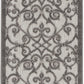 HomeRoots 2' x 8' Gray and Charcoal Indoor Outdoor Runner Rug