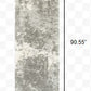 HomeRoots 2' x 8' Gray and Ivory Distressed Abstract Runner Rug